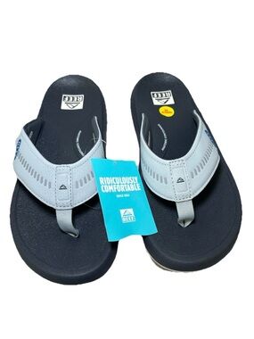 Reef Swellsole Cruiser Mens Comfort Sandals Grey/Blue Size 12 NWT Flip Flop